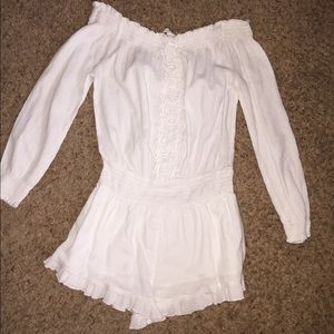 white long sleeve romper